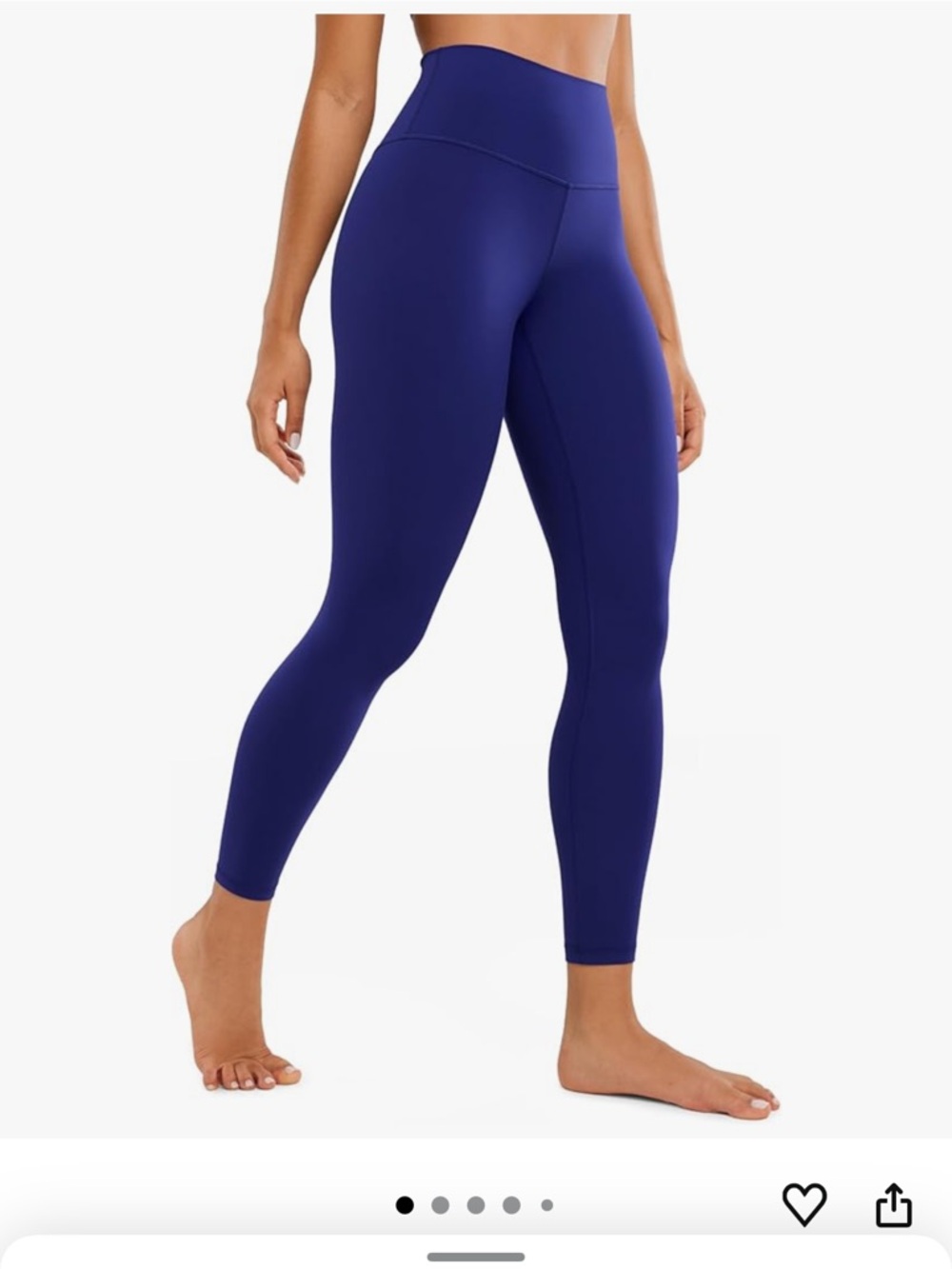High-Waist Performance Leggings in Deep Blue